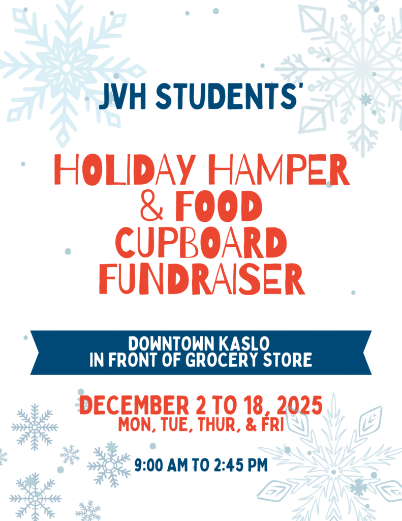 JVH Students' fundraiser for hampers and the food cupboard