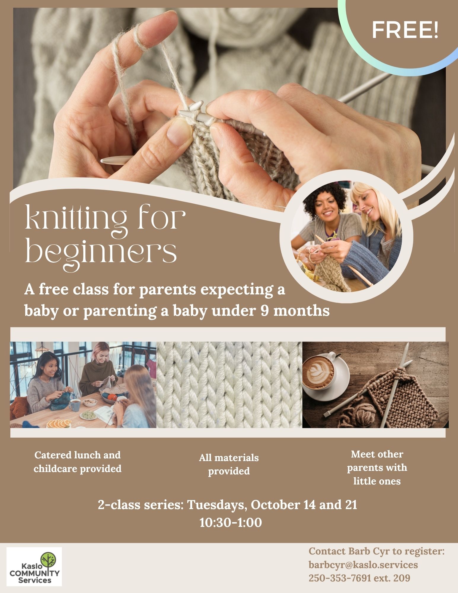 Knitting for Beginners poster